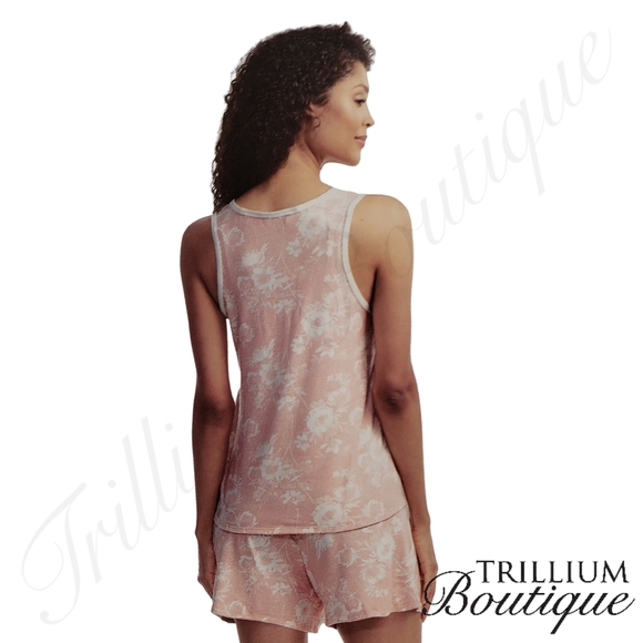 Lucky Brand Women's 4-piece Pajama Set Pink Floral - Picture 6 of 7